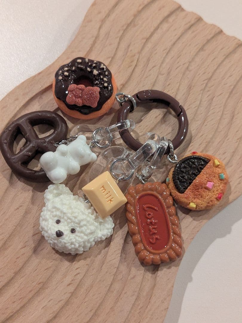 専用　じゃらじゃらキーホルダーmini（A117）茶　ブラウン