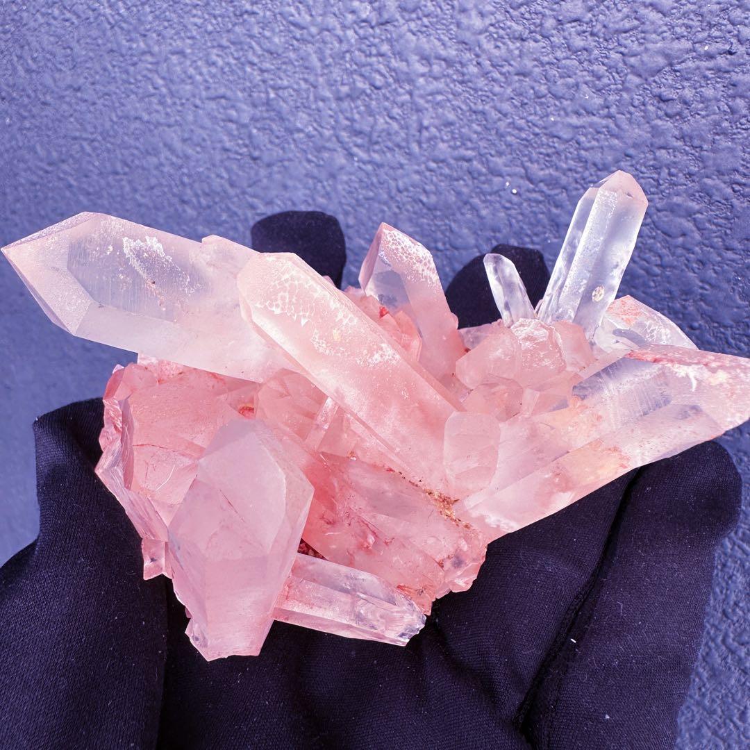 爆レア❗️浄化❗️超綺麗♡超強いパワー ピンク ヒマラヤ クラスター天然石A1423