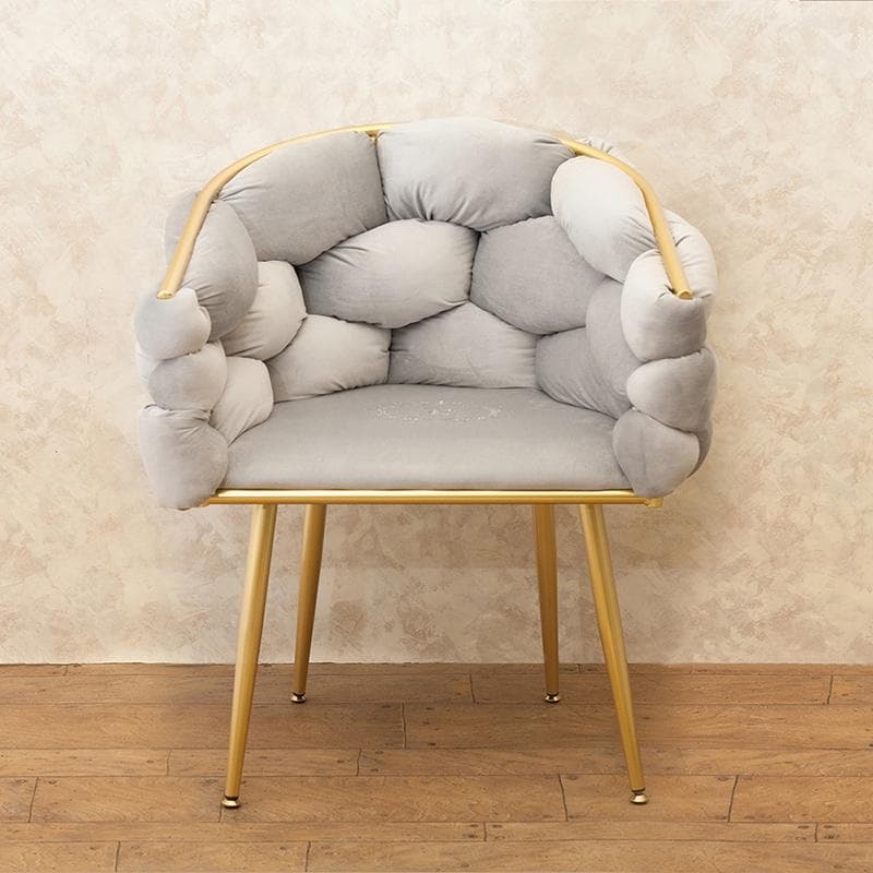 フラッフィーチェア マーヴェラス スツール ベルベット 家具 腰掛 ライトグレー