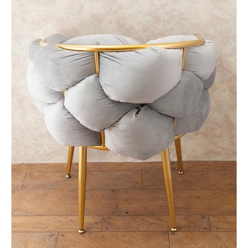 フラッフィーチェア マーヴェラス スツール ベルベット 家具 腰掛 ライトグレー