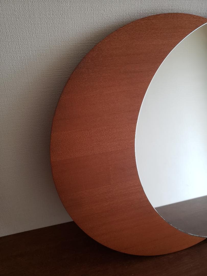 壁掛けミラー　アンティークミラー　ヴィンテージミラー　木製　鏡