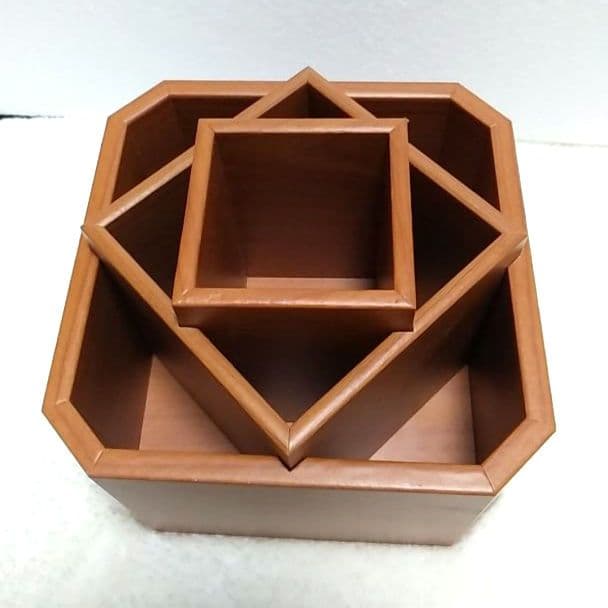 美品 回転 木製 えんぴつ立て リモコンラック ペンたて メガネ入れ レア 希少