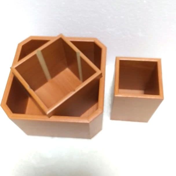 美品 回転 木製 えんぴつ立て リモコンラック ペンたて メガネ入れ レア 希少