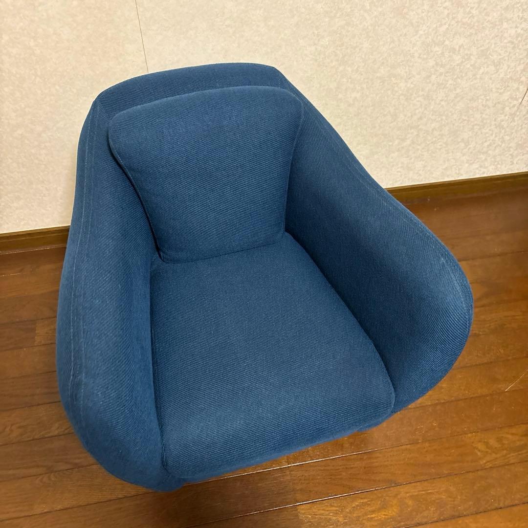【良品】IDEE 無印良品 ミニミラーアームチェア ネイビー