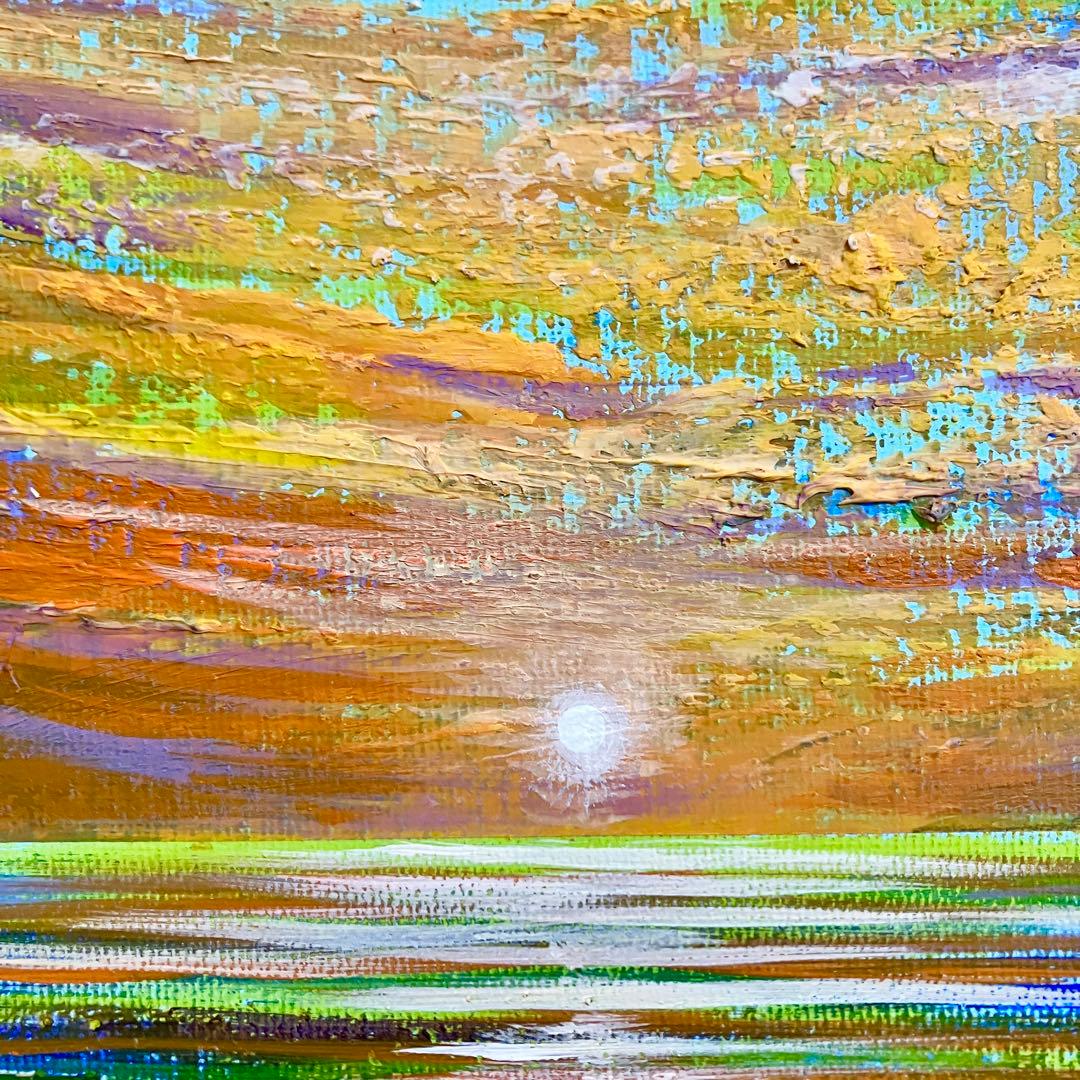 sunset＊4号キャンバス　絵画　原画　風景画　海　夏　ハワイ　沖縄