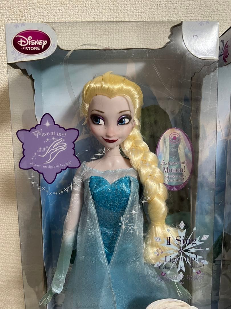 アナ雪、アナ、エルサの人形、シンギングドール、未開封 - メルカリ