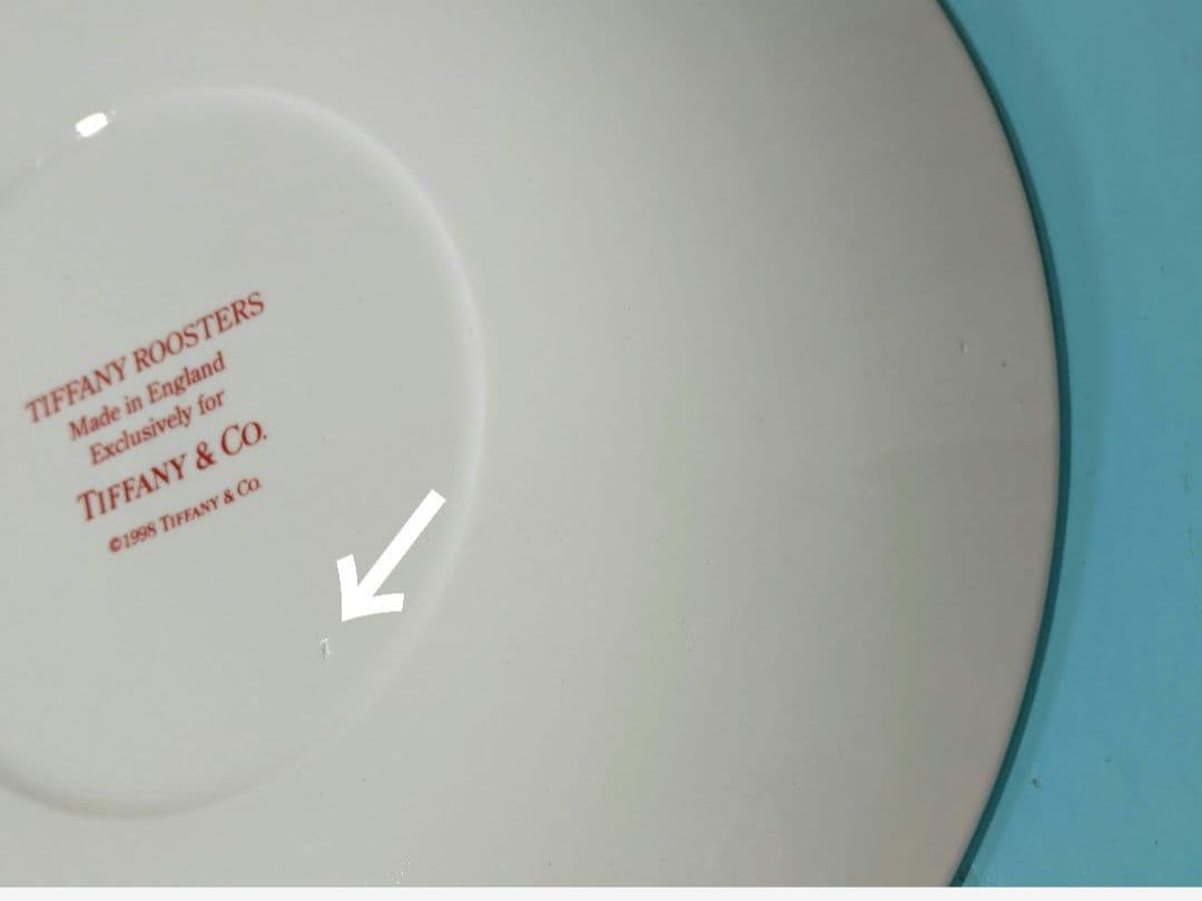 未使用】ティファニー ルースターズ サラダプレート ＊デザインブック