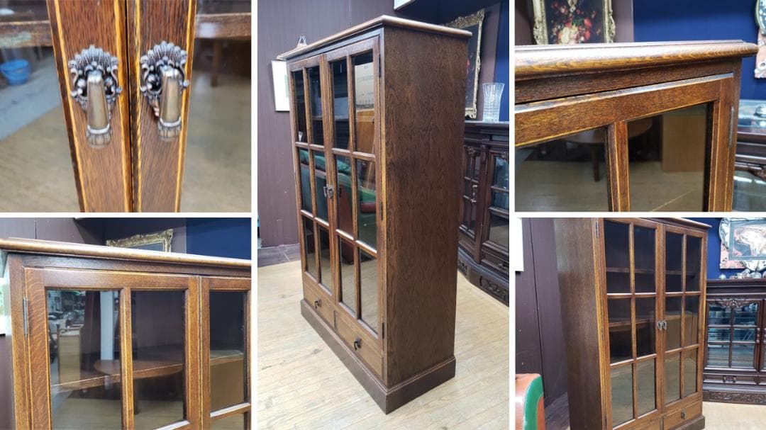 J31　三越 カントリーハウス 観音開き 引き出し付き 書棚　本棚　食器棚