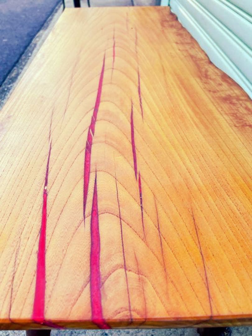 天然欅レジン/エポキシベンチテレビ台/コーヒーテーブル/リバーテーブル/ベンチ