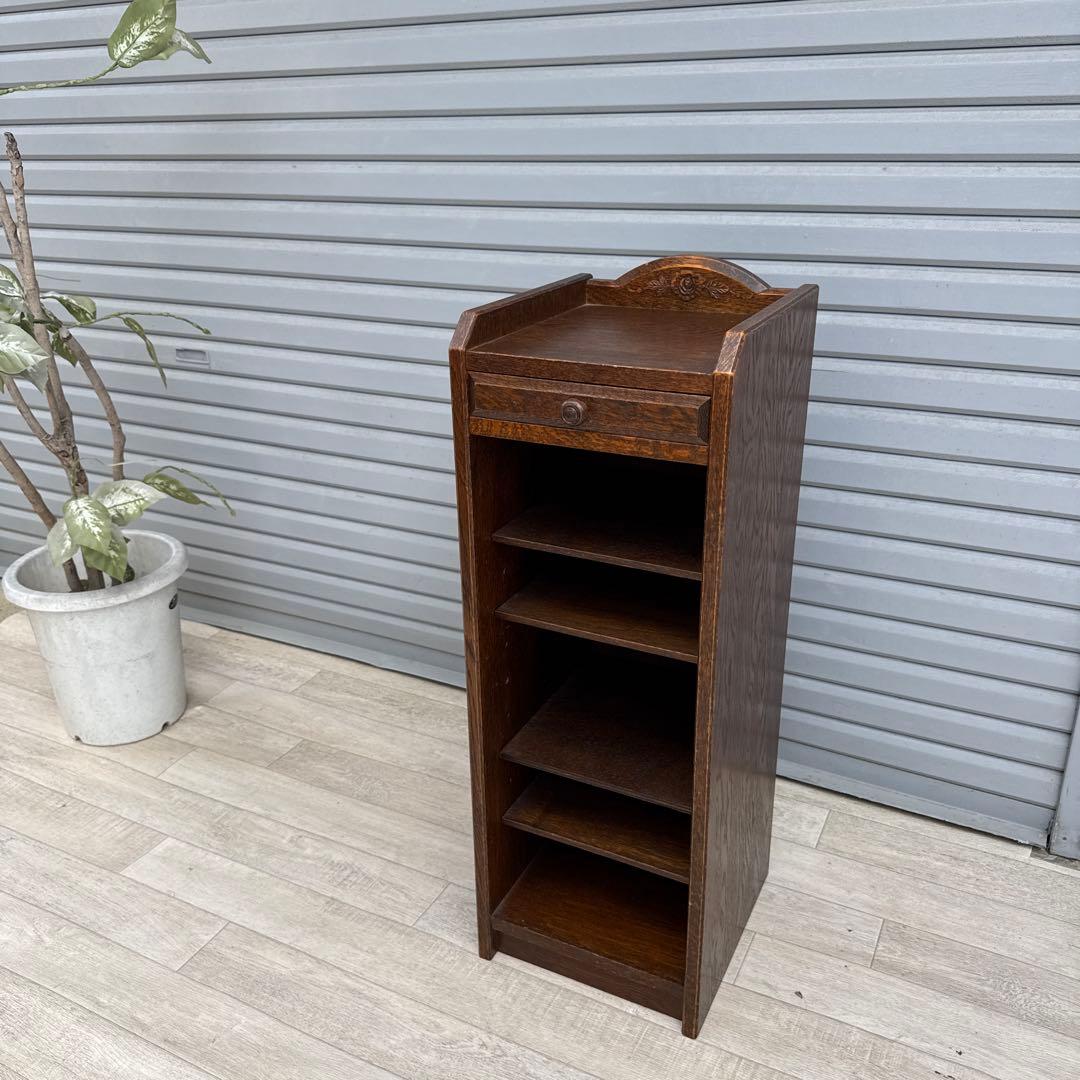 三越 ブルージュ スリムオープンシェルフ　キャビネット オーク　英国カントリー調