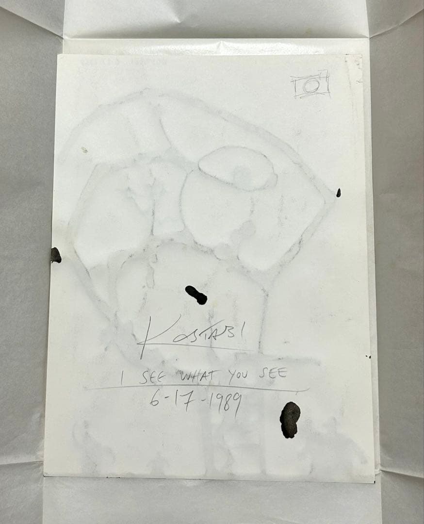 貴重一点物マークコスタビ MARK KOSTABI 直筆デッサン1989①