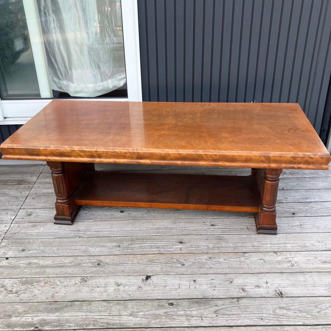 北欧レトロ 黒坂 ミッドセンチュリー 木製 コーヒーテーブル センターテーブル