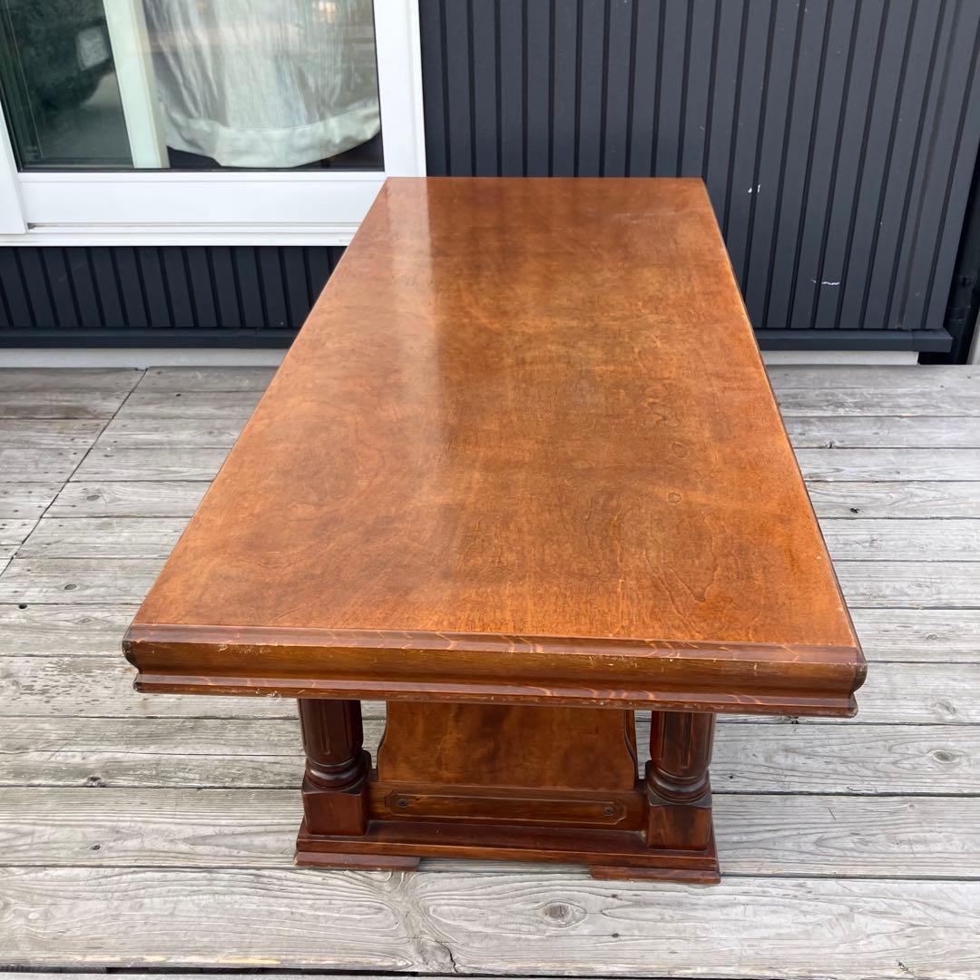 北欧レトロ 黒坂 ミッドセンチュリー 木製 コーヒーテーブル センターテーブル