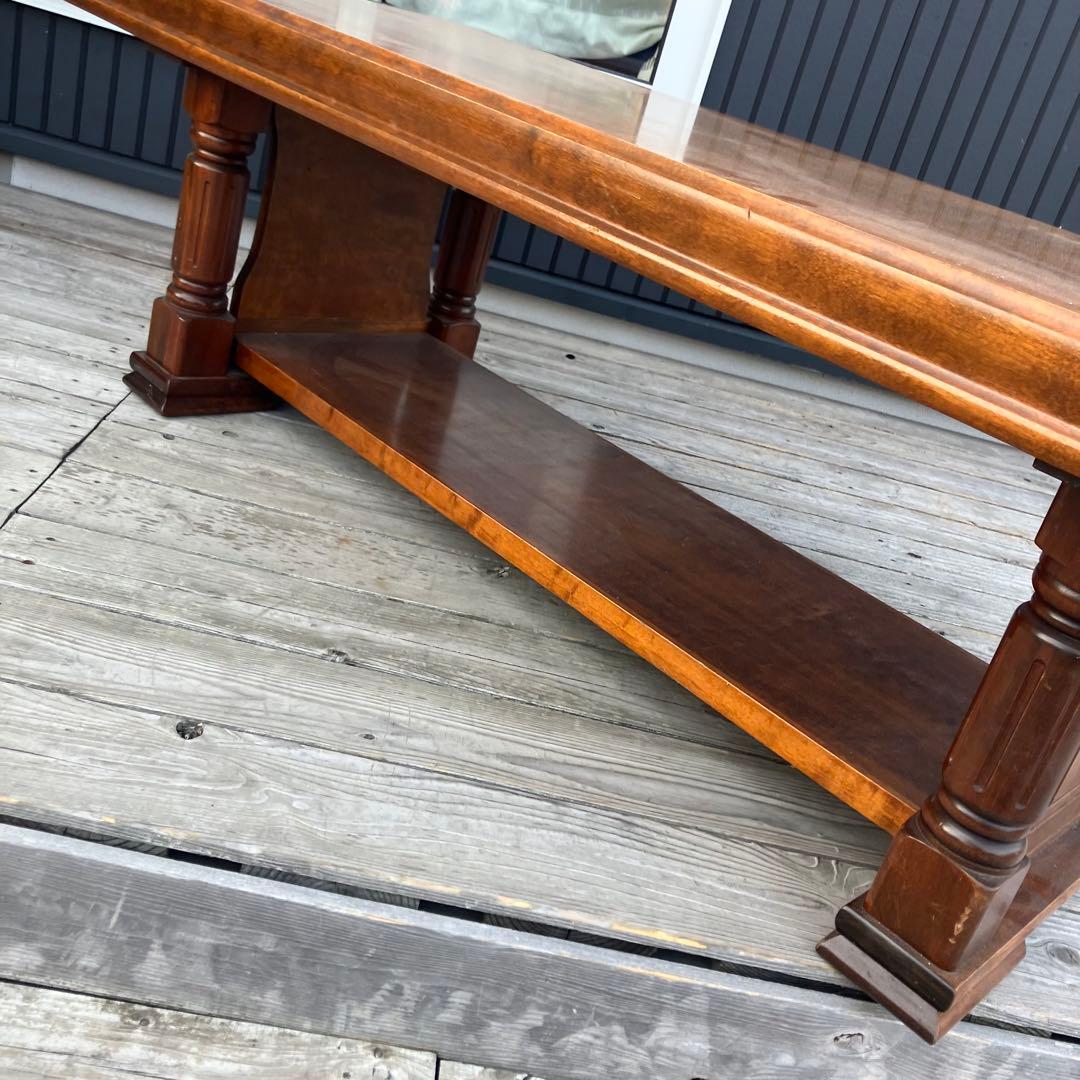 北欧レトロ 黒坂 ミッドセンチュリー 木製 コーヒーテーブル センターテーブル