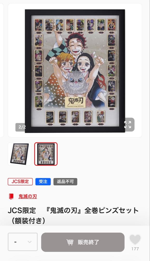 鬼滅の刃 全巻ピンズセット (額装付き) - メルカリ