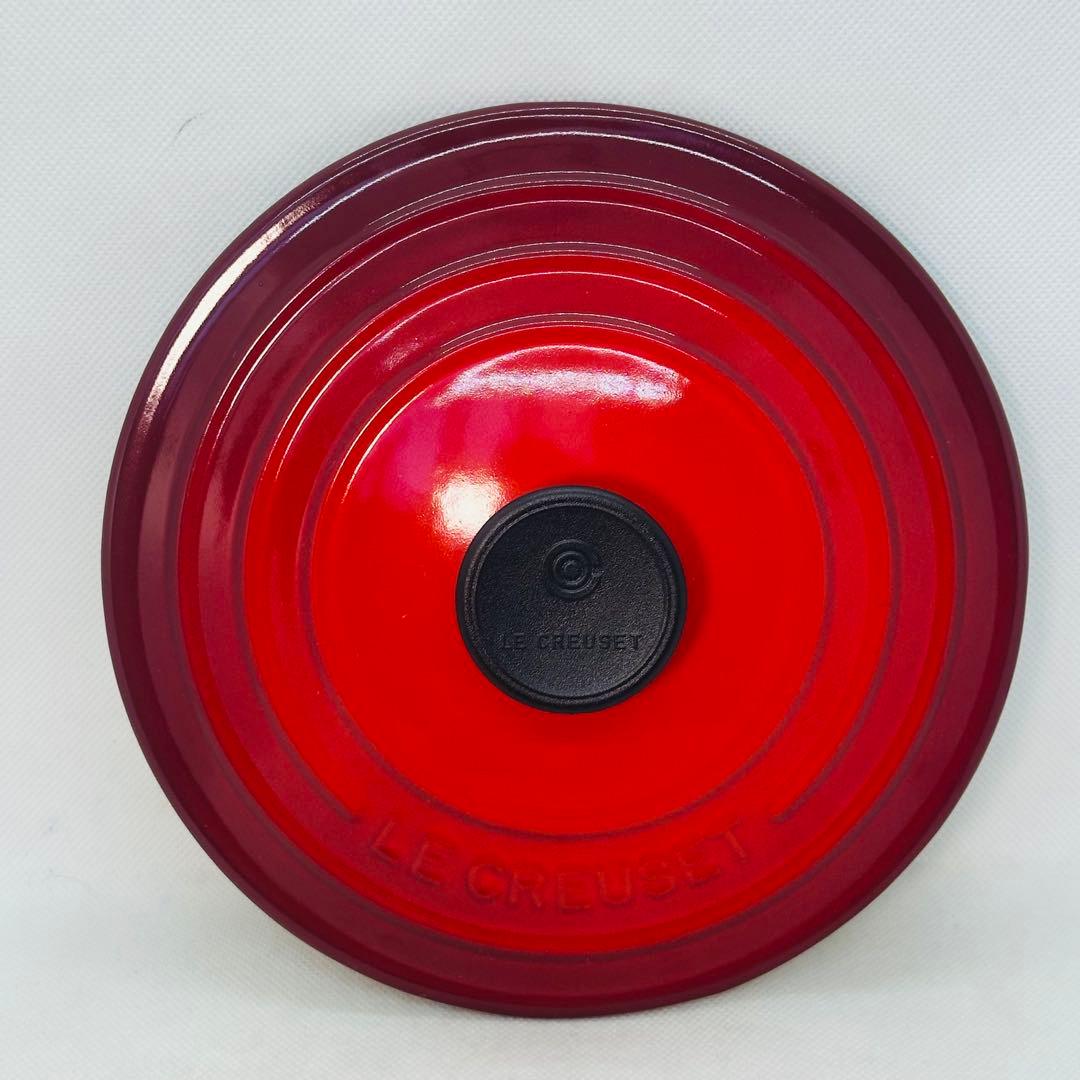 未使用 ル・クルーゼ ココットロンド 両手鍋 18㎝ チェリーレッド