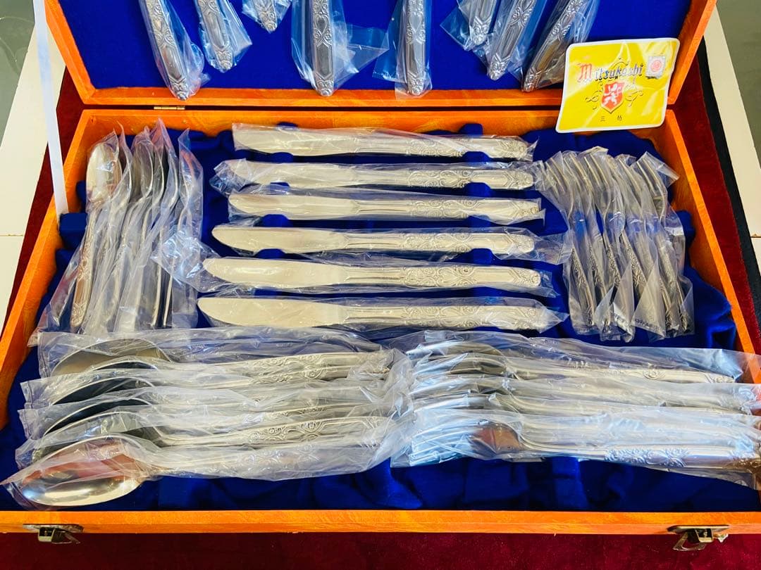 三越ステンレススチールカトラリーセット 37点