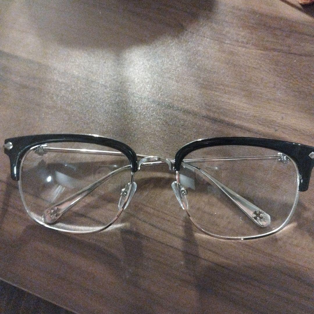 伊達メガネ ブラックフレーム ChromHearts ロンワンズ クロムハーツ好