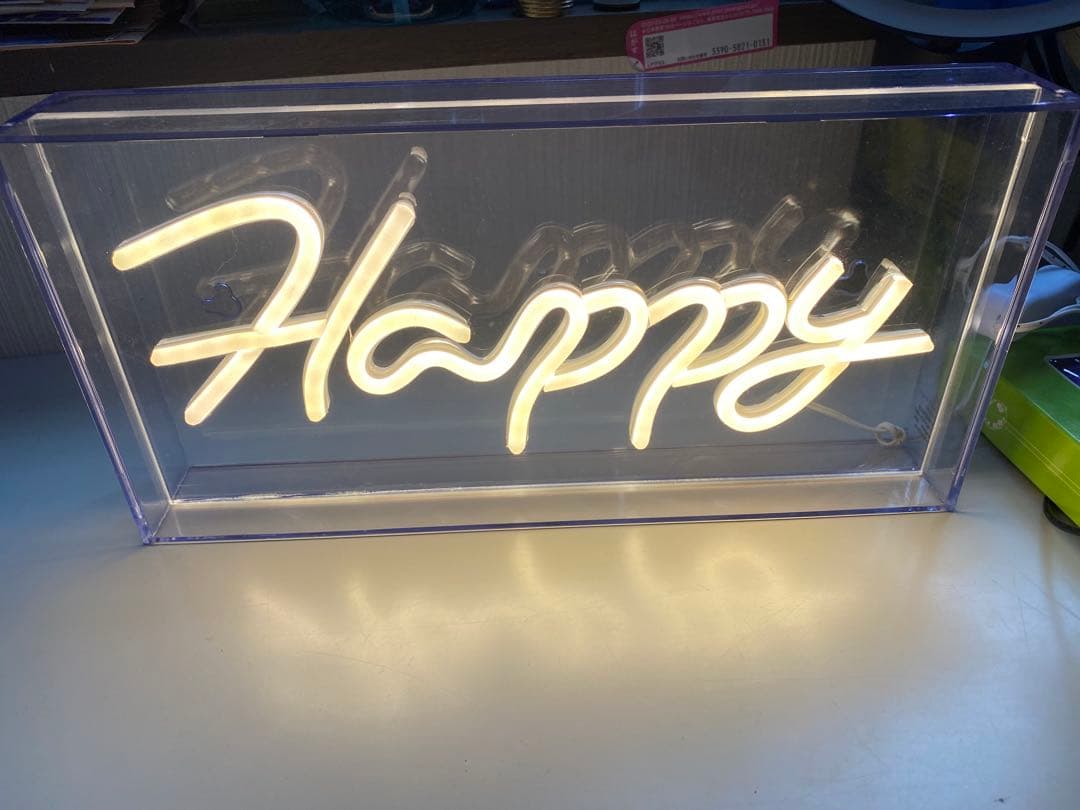 ネオンライトボックスタイプ BABY、HAPPY 、ネオンライト虹、流星　4点
