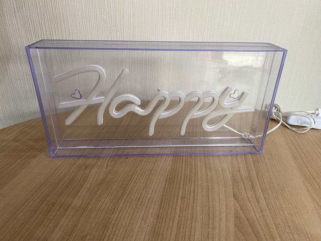 ネオンライトボックスタイプ BABY、HAPPY 、ネオンライト虹、流星　4点