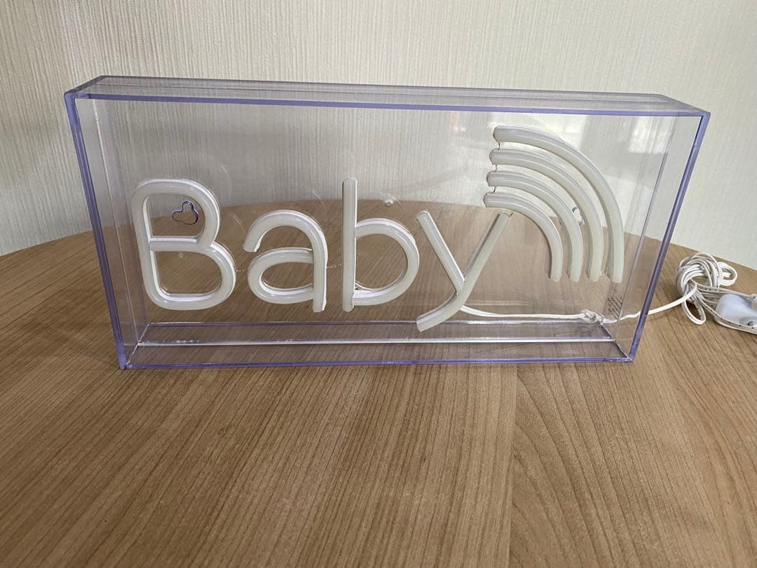 ネオンライトボックスタイプ BABY、HAPPY 、ネオンライト虹、流星　4点