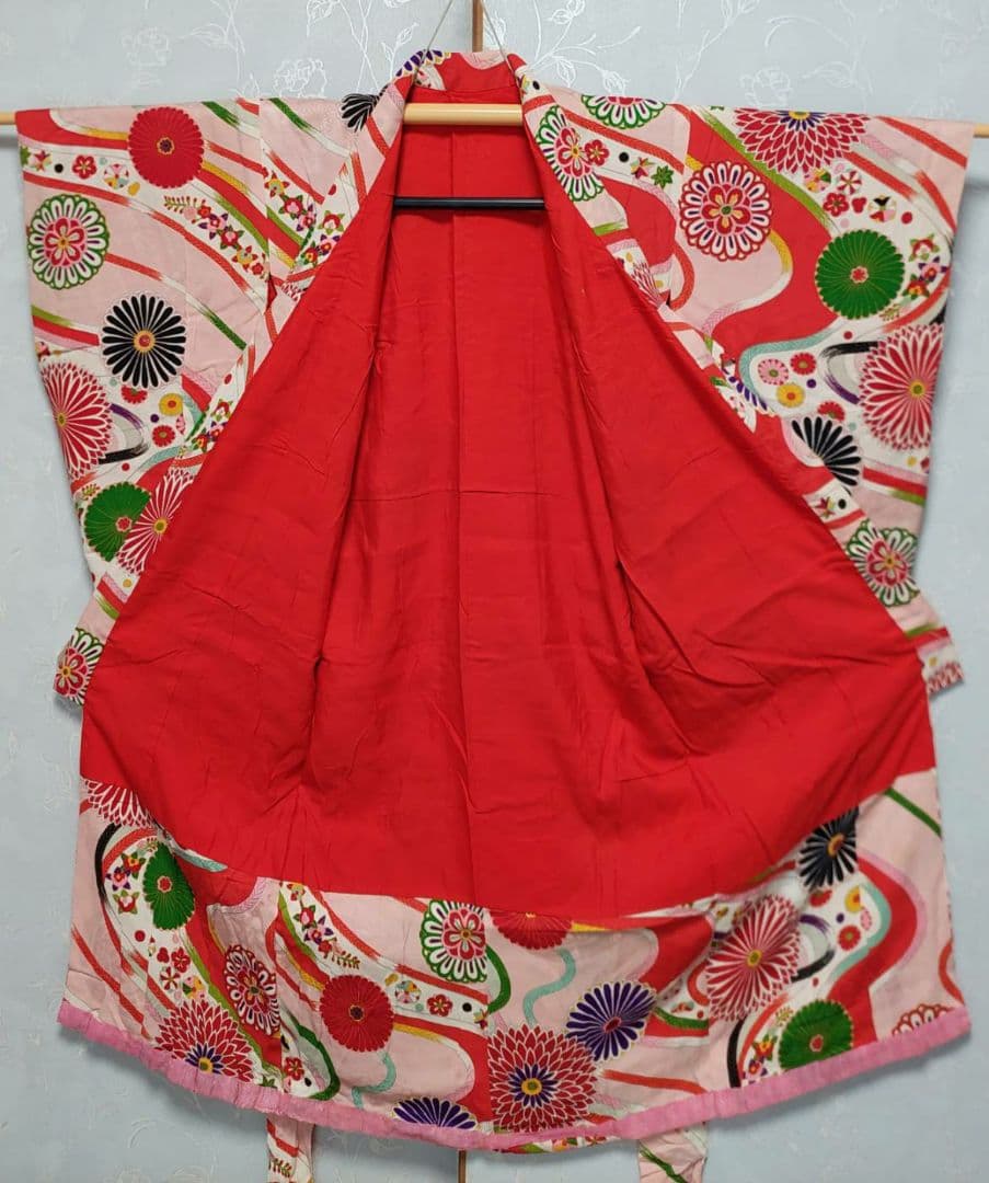 NA342アンティーク子供着物正絹七五三着丈109センチ裄丈51センチ