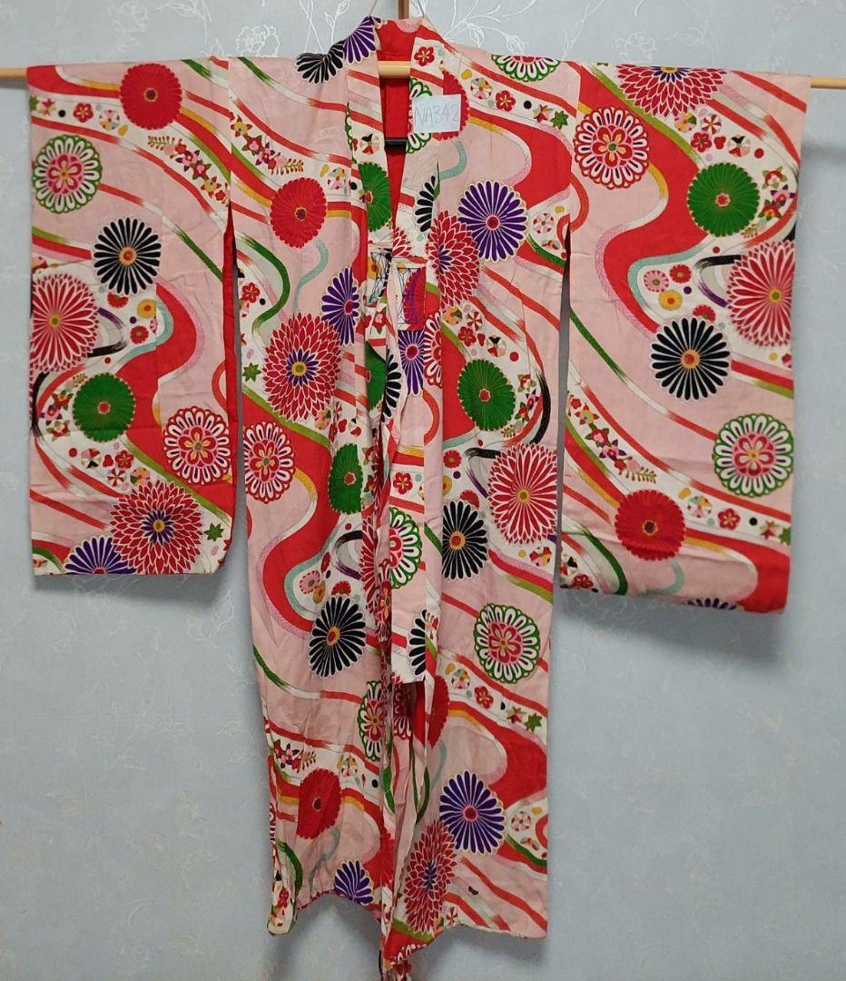 NA342アンティーク子供着物正絹七五三着丈109センチ裄丈51センチ