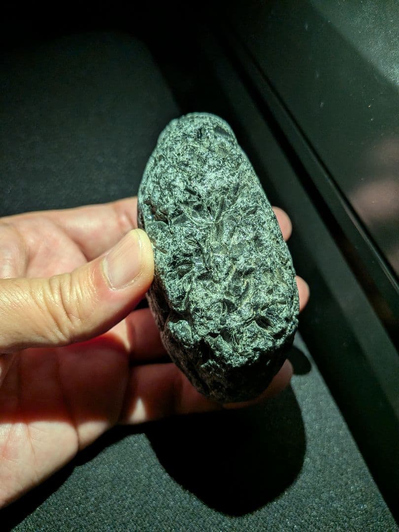 研磨品　十勝石玲瓏　複合色レインボーオブシディアン　特級品