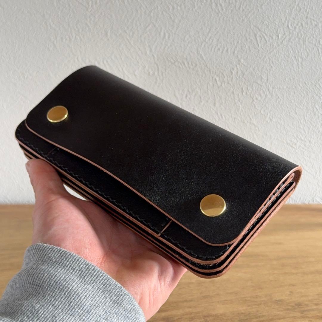 栃木レザー 茶芯 トラッカーウォレット 42talon