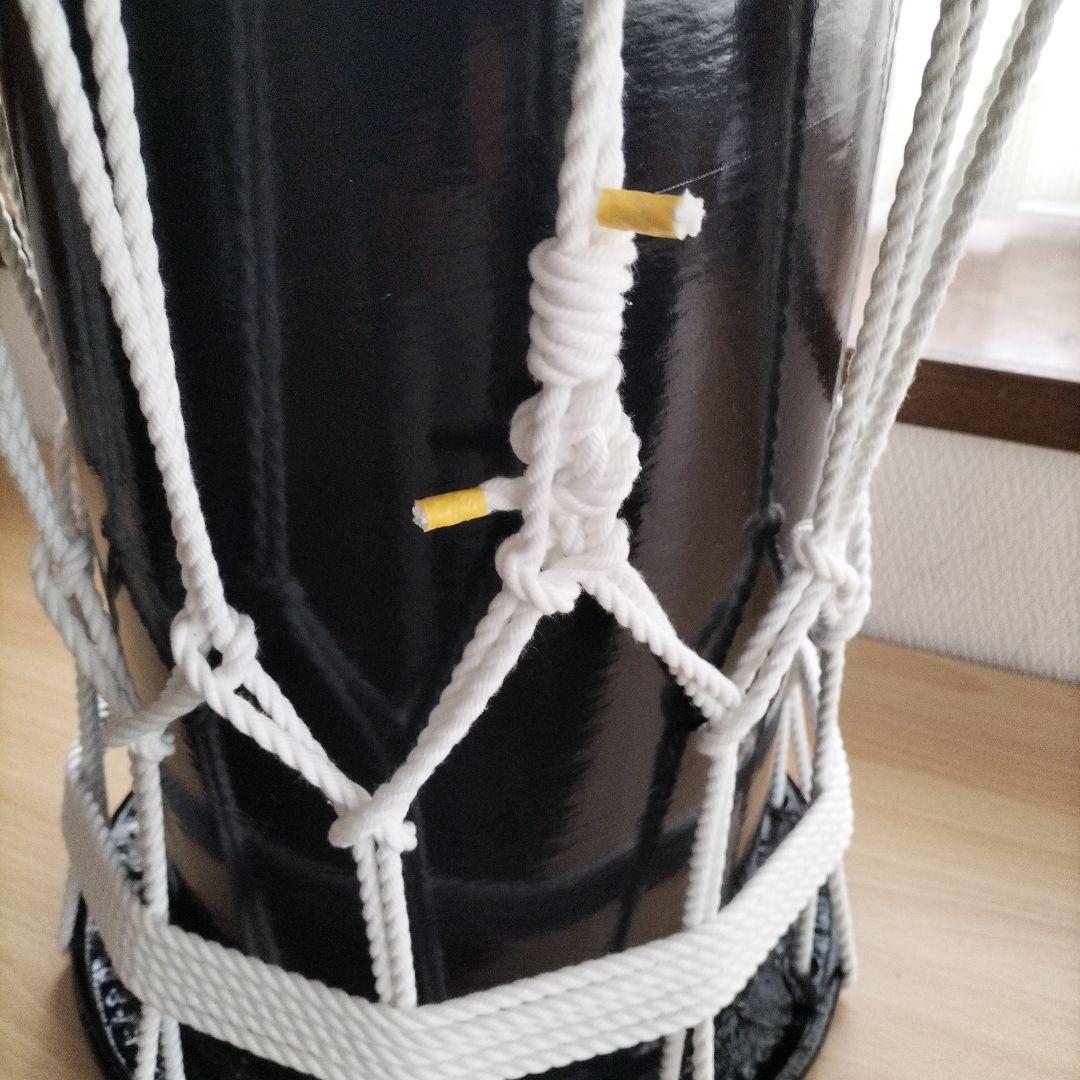 ミズキ様ご依頼商品」担ぎ太鼓 和太鼓 天然皮革 ストラップ付き 中古品