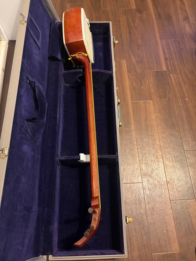三味線本体 ナチュラルウッド ケース付き