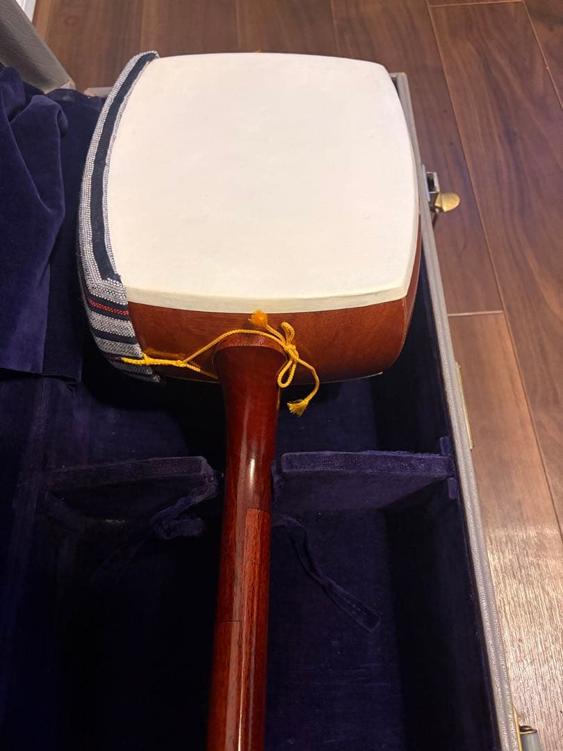 三味線本体 ナチュラルウッド ケース付き