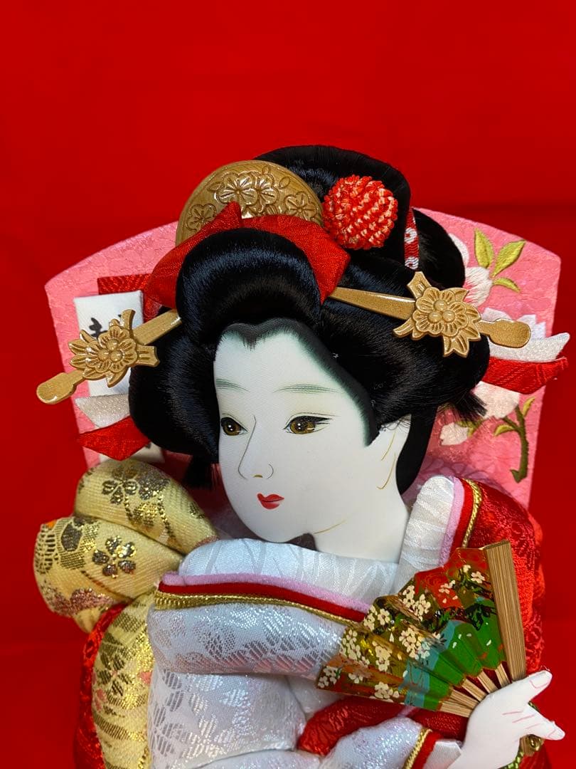 羽子板　六角ガラスケース１３号・サイズ間口約３５×奥行約２４×高さ約５３㎝