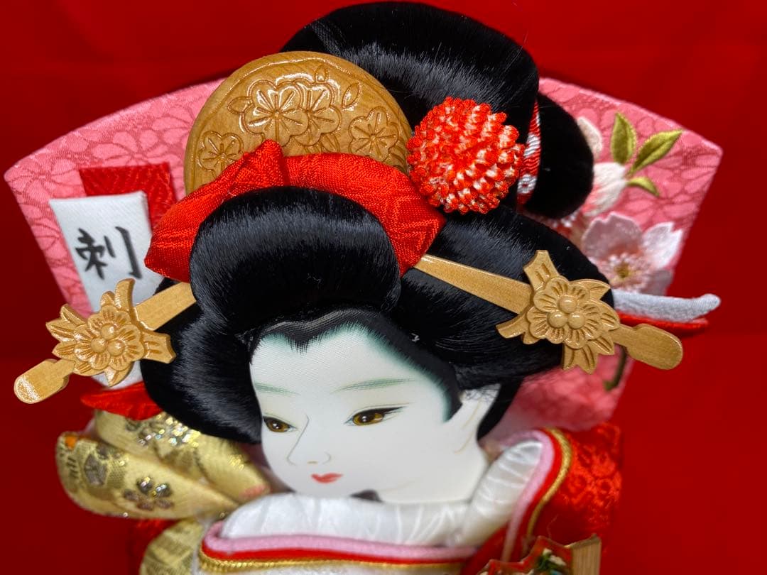 羽子板　六角ガラスケース１３号・サイズ間口約３５×奥行約２４×高さ約５３㎝