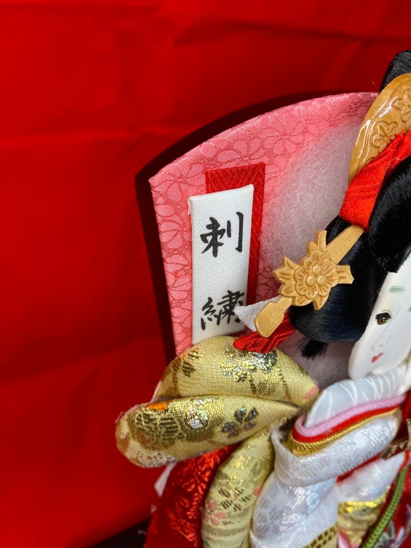 羽子板　六角ガラスケース１３号・サイズ間口約３５×奥行約２４×高さ約５３㎝