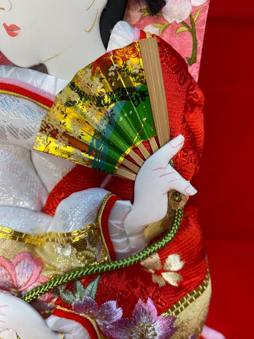 羽子板　六角ガラスケース１３号・サイズ間口約３５×奥行約２４×高さ約５３㎝