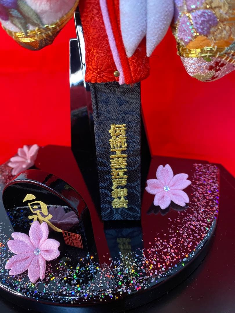 羽子板　六角ガラスケース１３号・サイズ間口約３５×奥行約２４×高さ約５３㎝