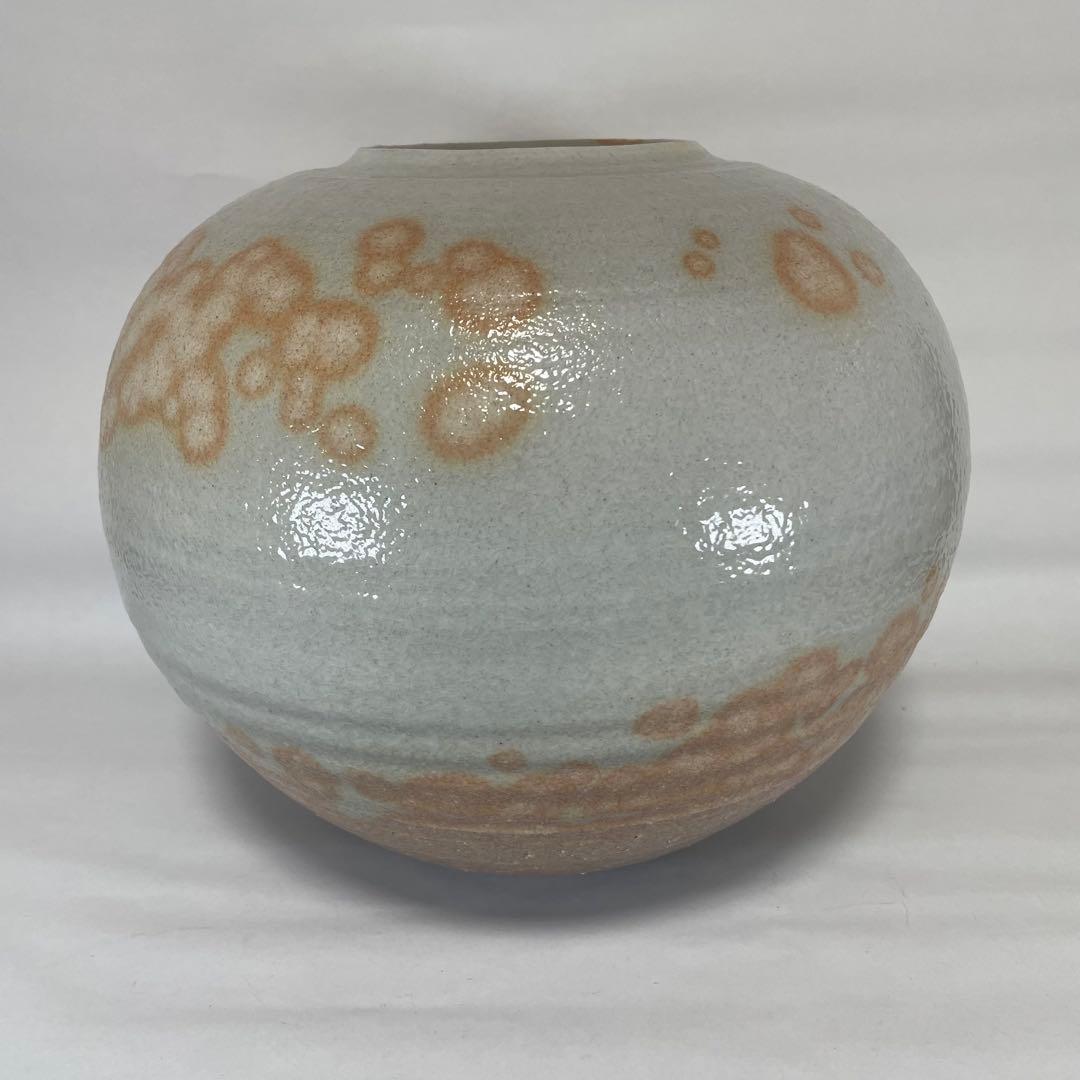 萩焼　大壺　椿秀窯　大賀和幸　木箱入り　未使用　花瓶　壺