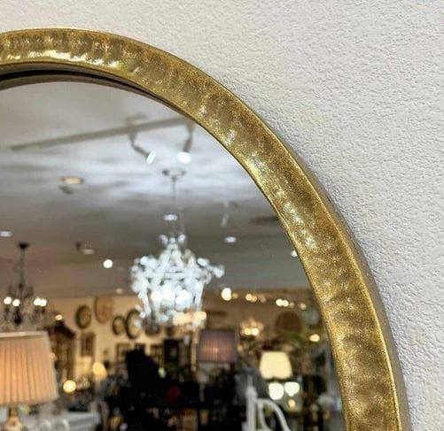 壁掛けミラー 鏡 ゴールド 円形 ロココ エレガント クラシック 43201WM