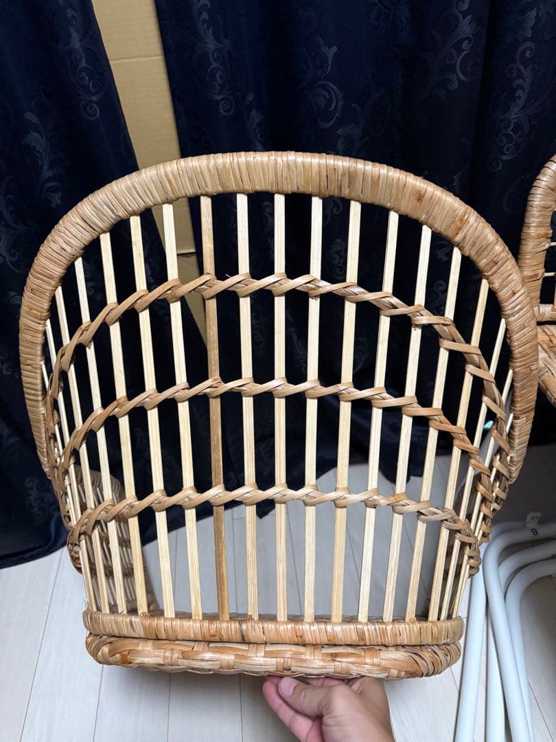 IKEA　イケア NILSOVE ニルソーヴェ チェア　ラタン　椅子　【2脚】