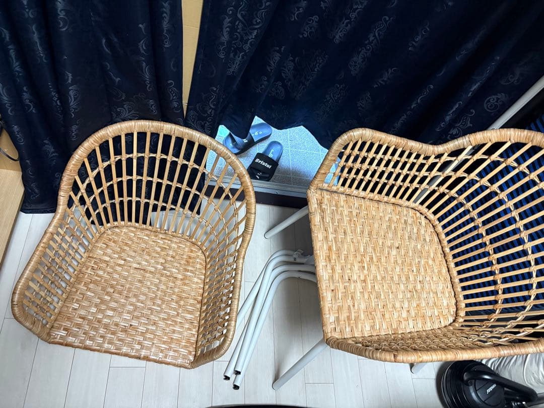 IKEA　イケア NILSOVE ニルソーヴェ チェア　ラタン　椅子　【2脚】