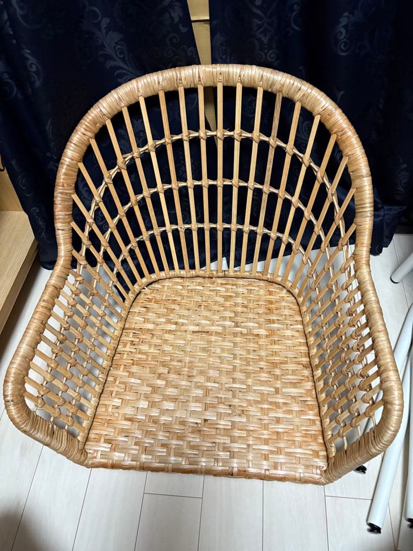 IKEA　イケア NILSOVE ニルソーヴェ チェア　ラタン　椅子　【2脚】