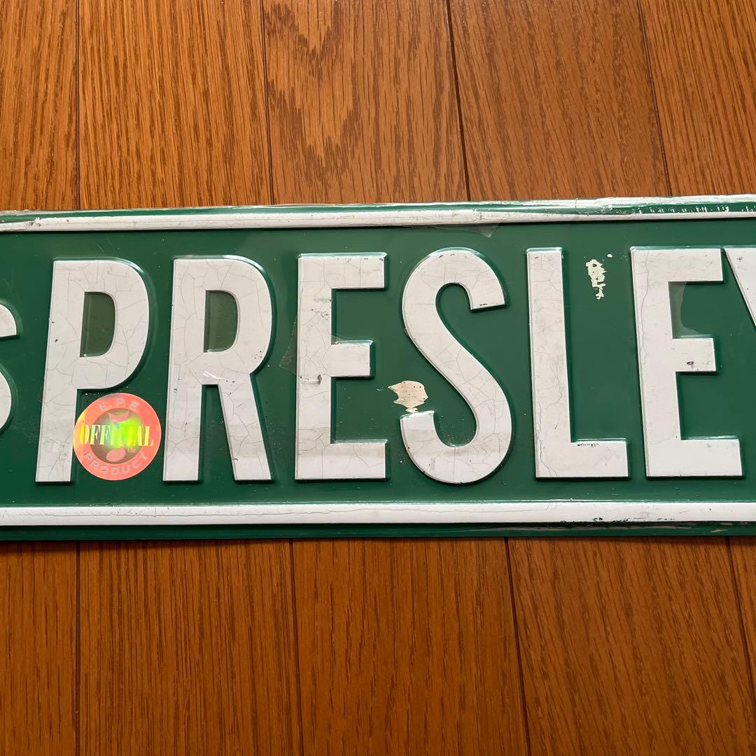 エルビス・プレスリー ネームプレート　希少品　激レア 値引き　グリーン