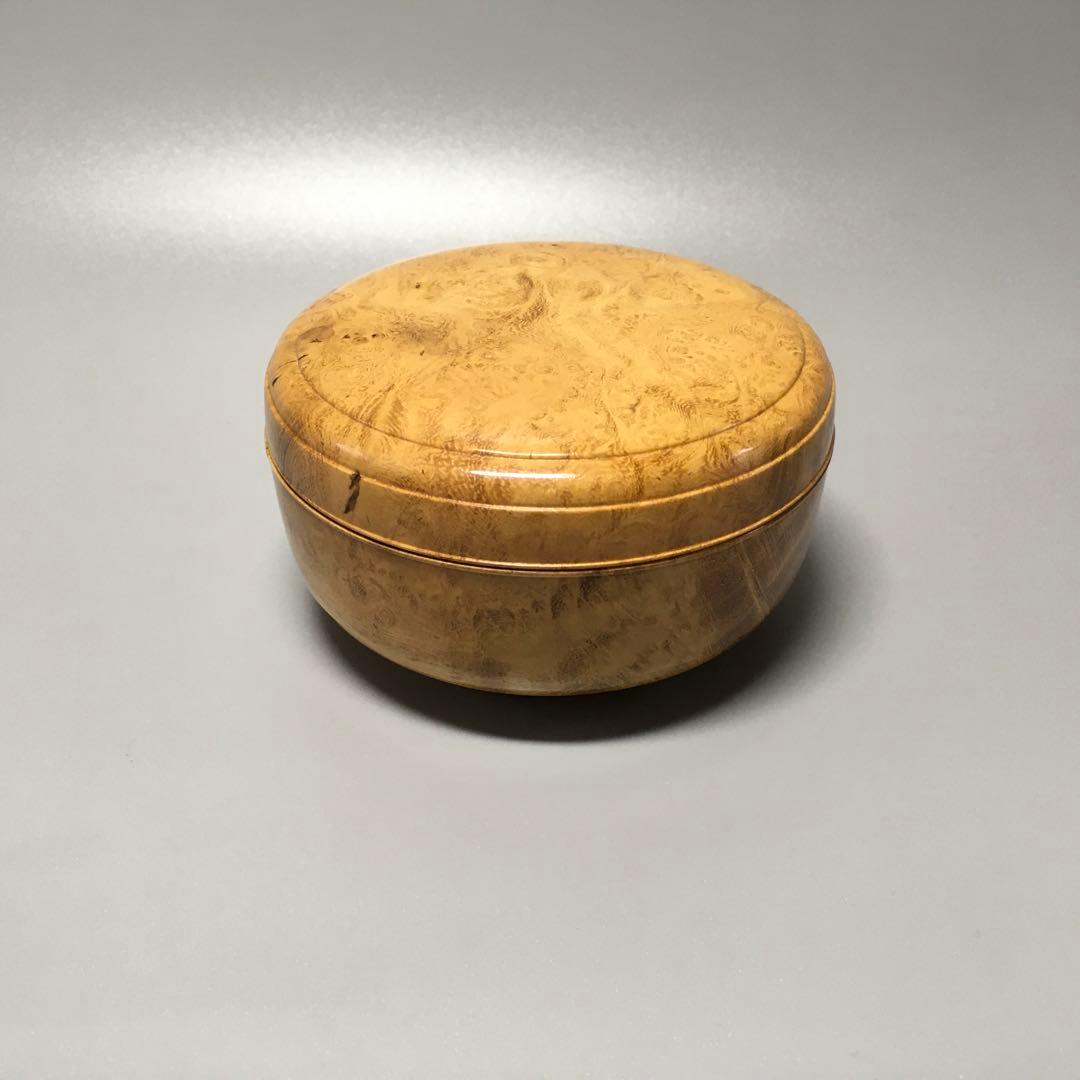 アカシア瘤杢造リミニ食蘢小物入れ桐箱入り