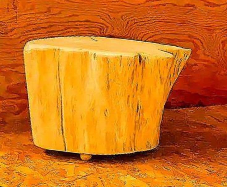 『限定価格』四国最高峰石鎚山産天然ひのき木製スツール 椅子