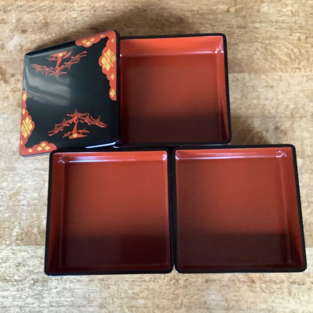 秀衡塗　三段重