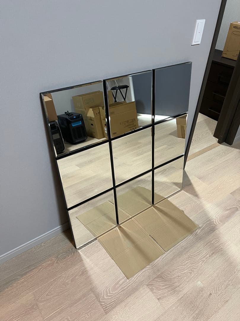 大塚家具購入品 壁掛けミラー「AM-801」 高級 鏡 モダン