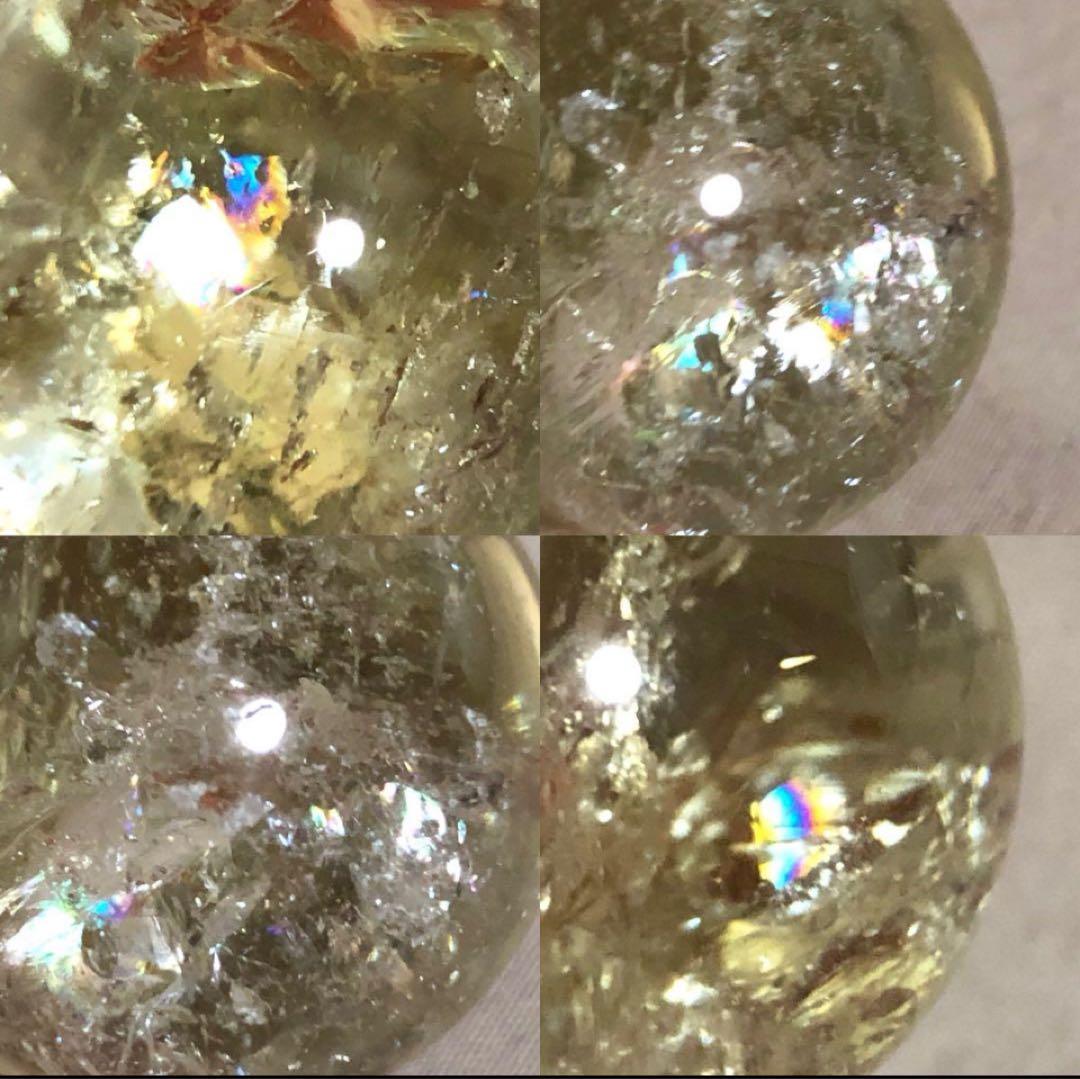 【水入り 非加熱】☆超激レア☆天然石 シトリン スーパーアイリスレインボー