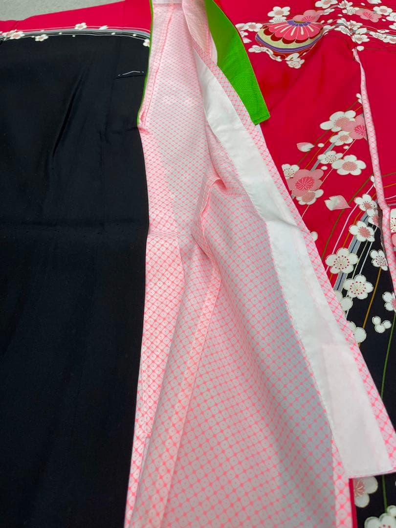 新品★七五三　きものと長襦袢　2点　四つ身　C09