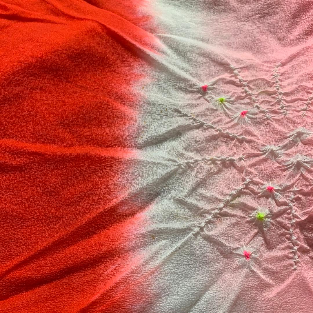 七五三　3歳　着物　被布　正絹